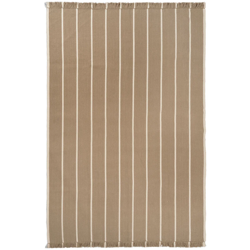 Calm Kelim Matta 200x300 cm Off-white / Dark Sand