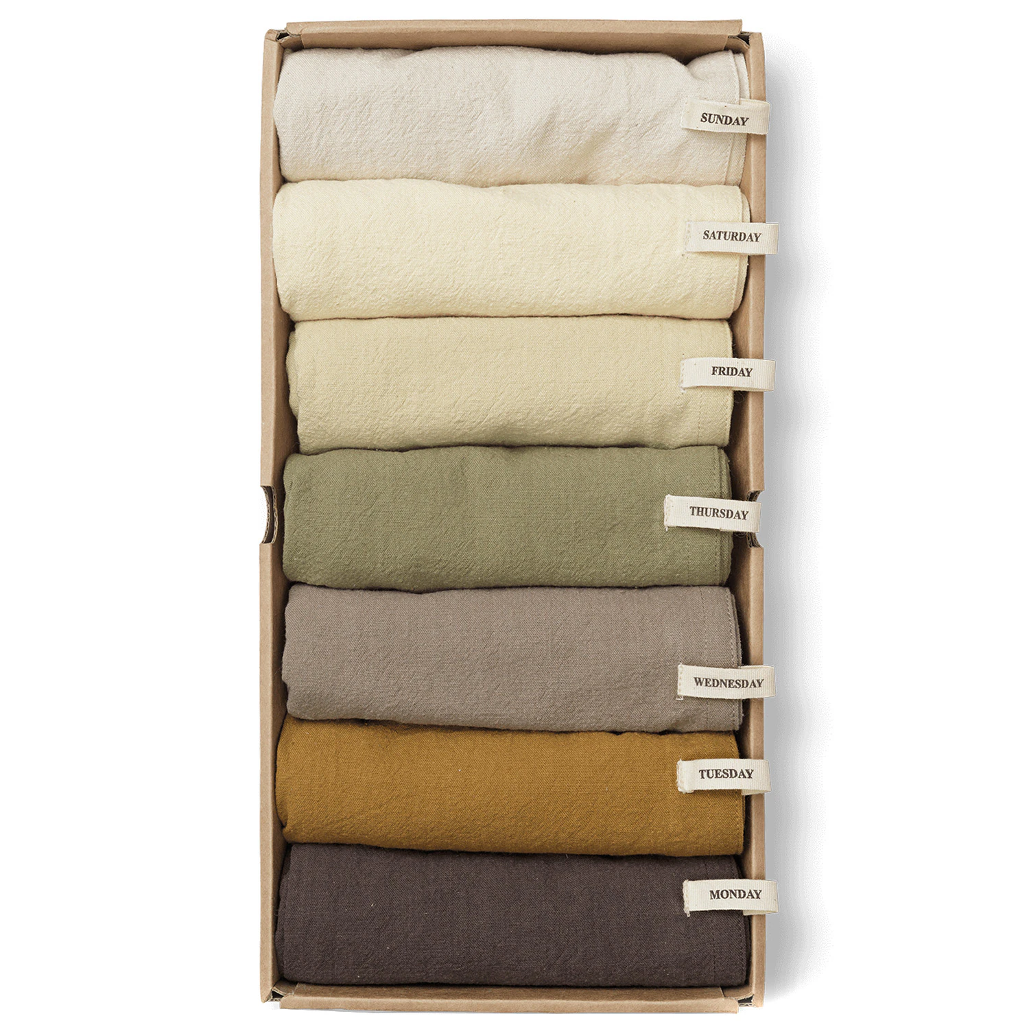 Ferm Living Calm Kökshanddukar 50x70 Cm 7-pack Dagar - Kökshanddukar Bomull Mix