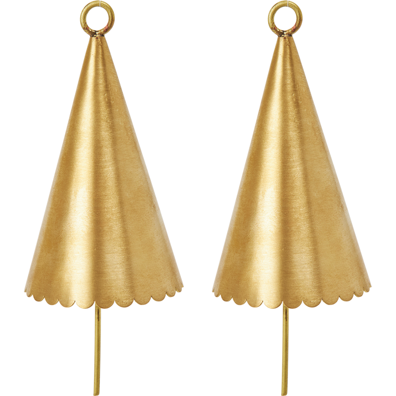Cone Bjällra 2-pack, Mässing