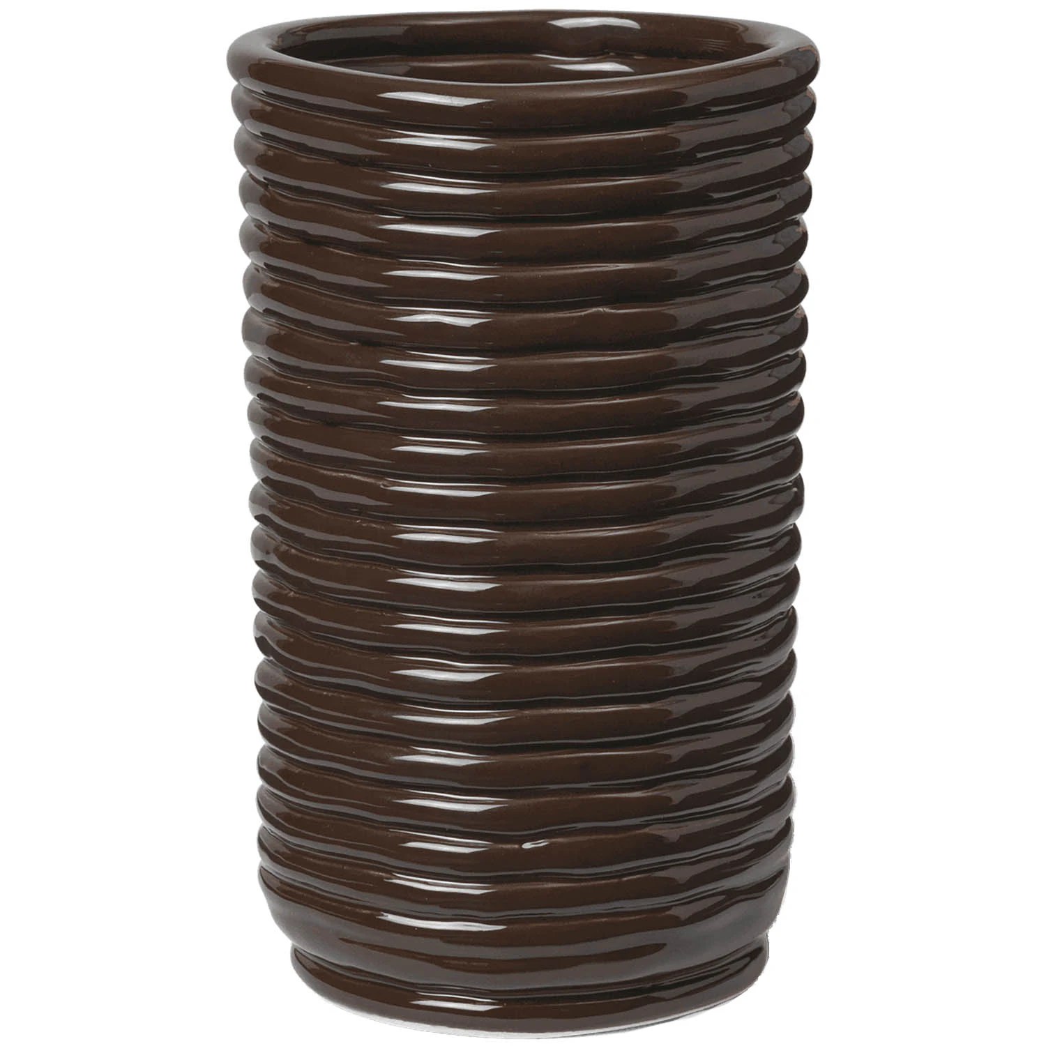 Ferm Living Corduroy Vas H21 Cm - Vaser Keramik Carob Brown