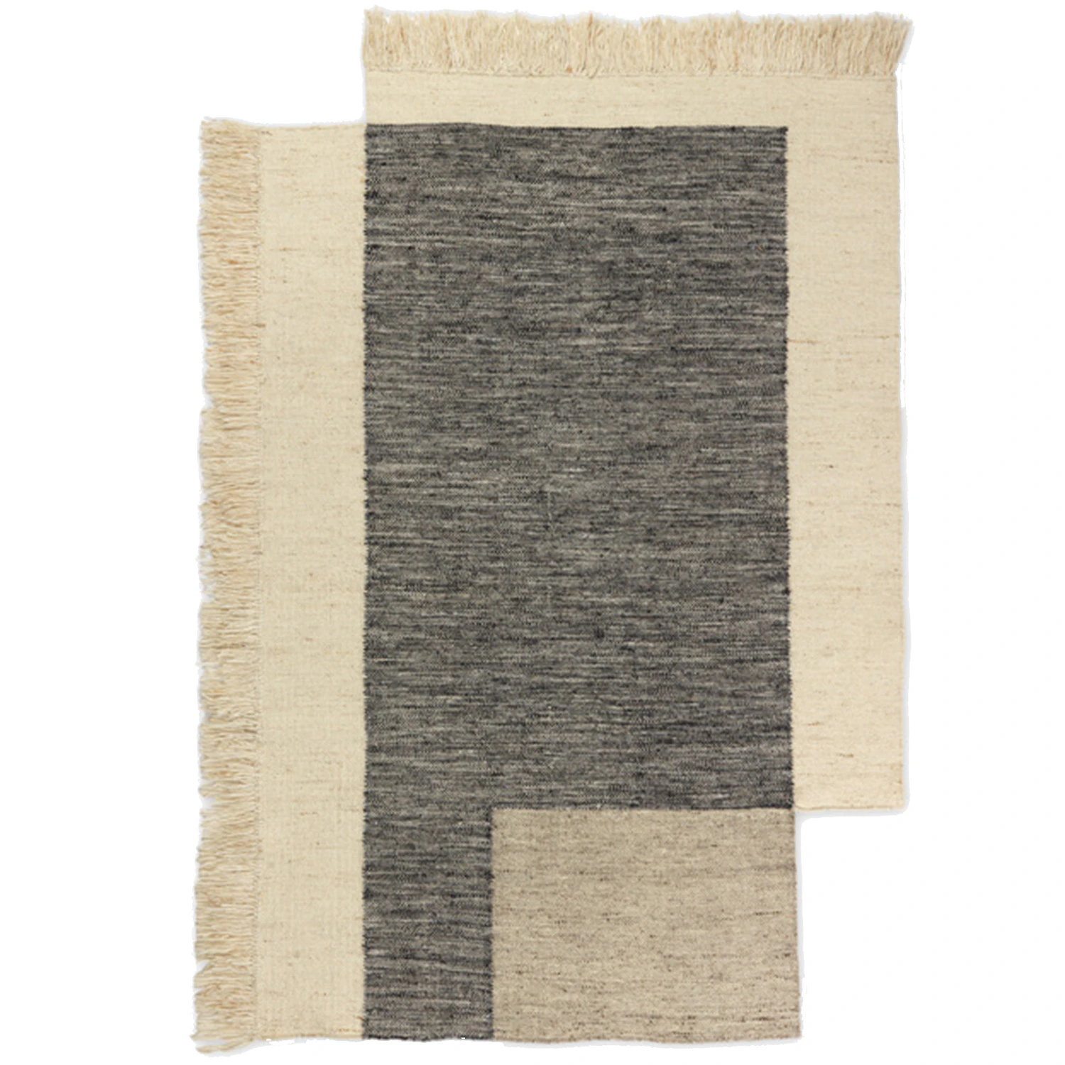 Ferm Living Counter Matta 140x200 Cm - Mönstrade mattor Ull Charcoal