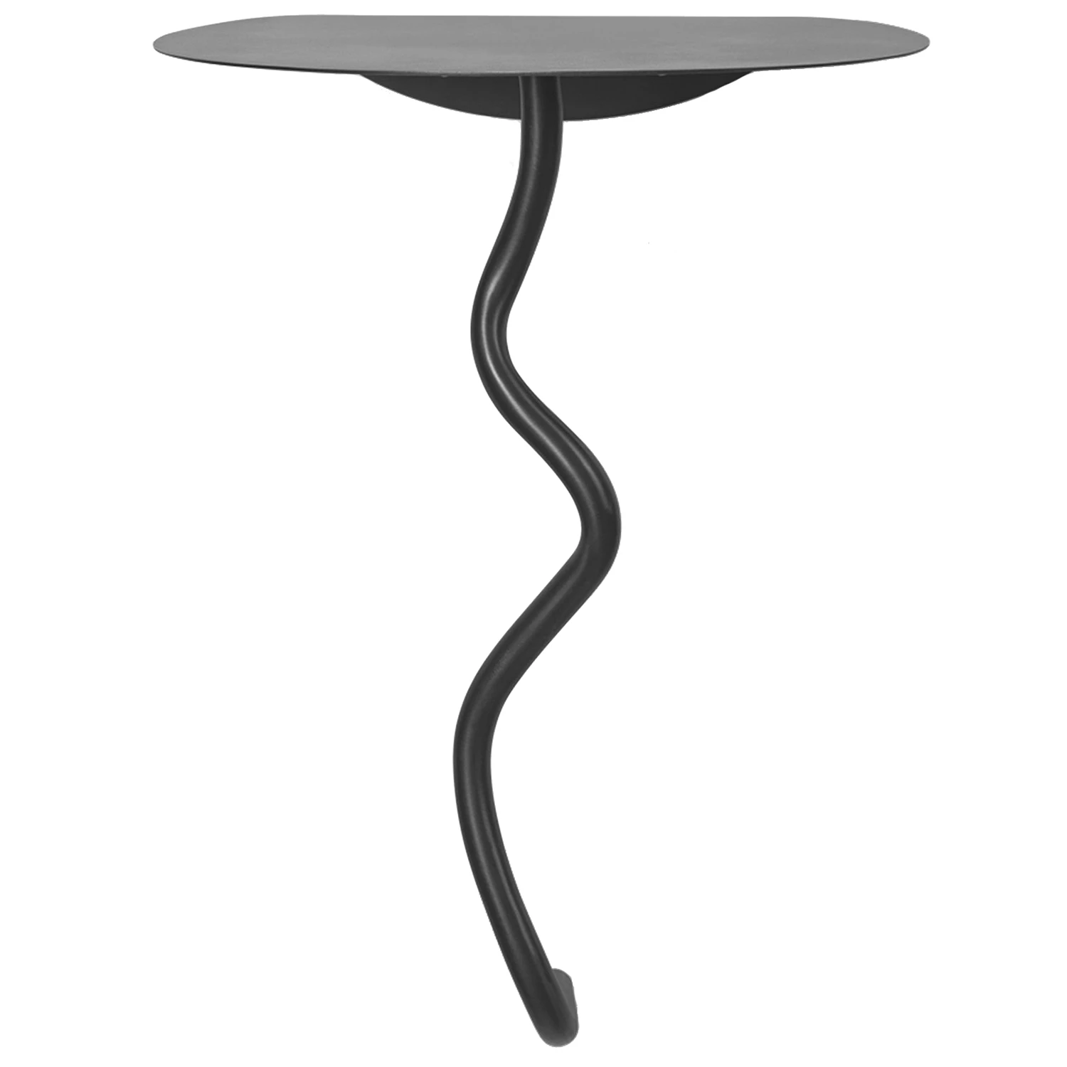Ferm Living Curvature Bord - Sidobord & Avlastningsbord M&auml;ssing Svart M&auml;ssing