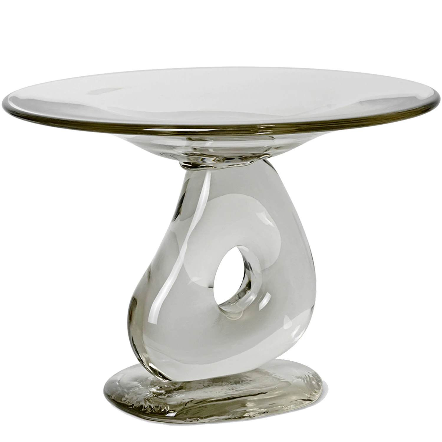 Ferm Living Damo Serveringsfat 30 Cm - Uppl&auml;ggningsfat Munbl&aring;st Glas Klar