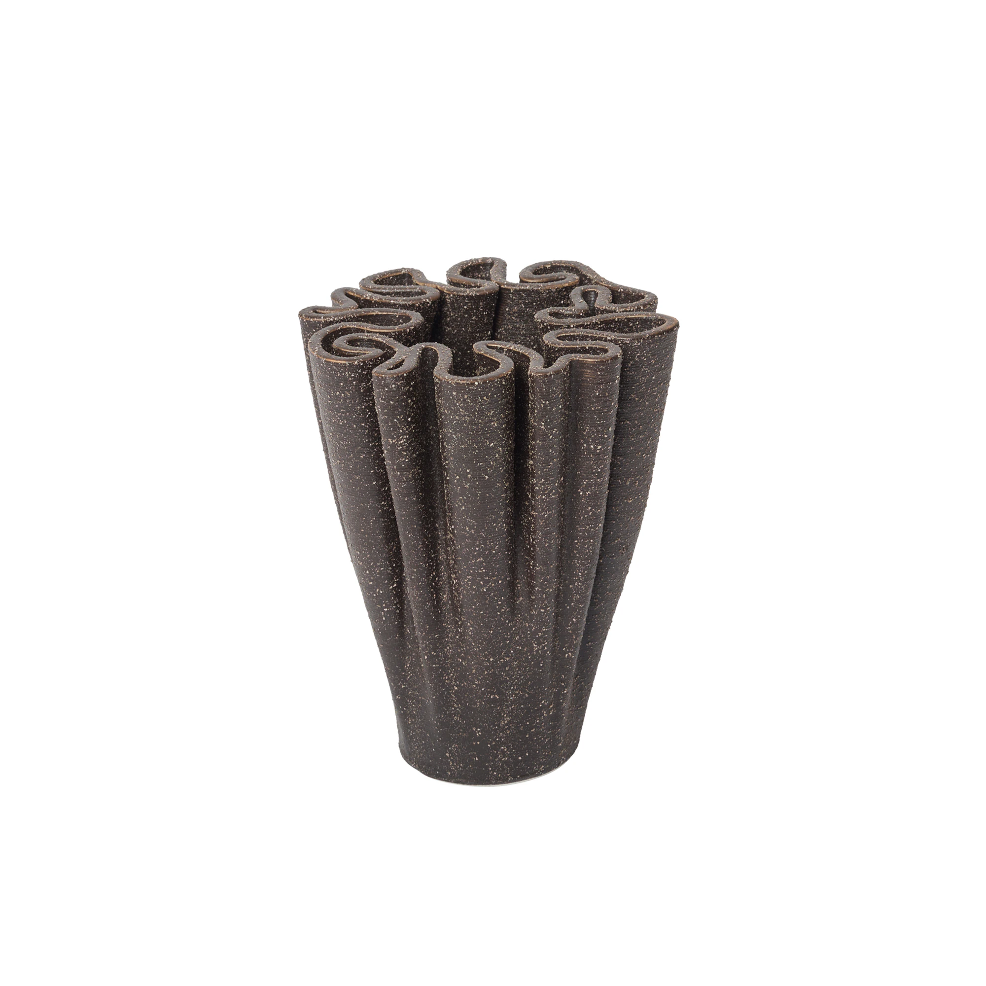 Ferm Living Dedali vas 11 cm Dark brown