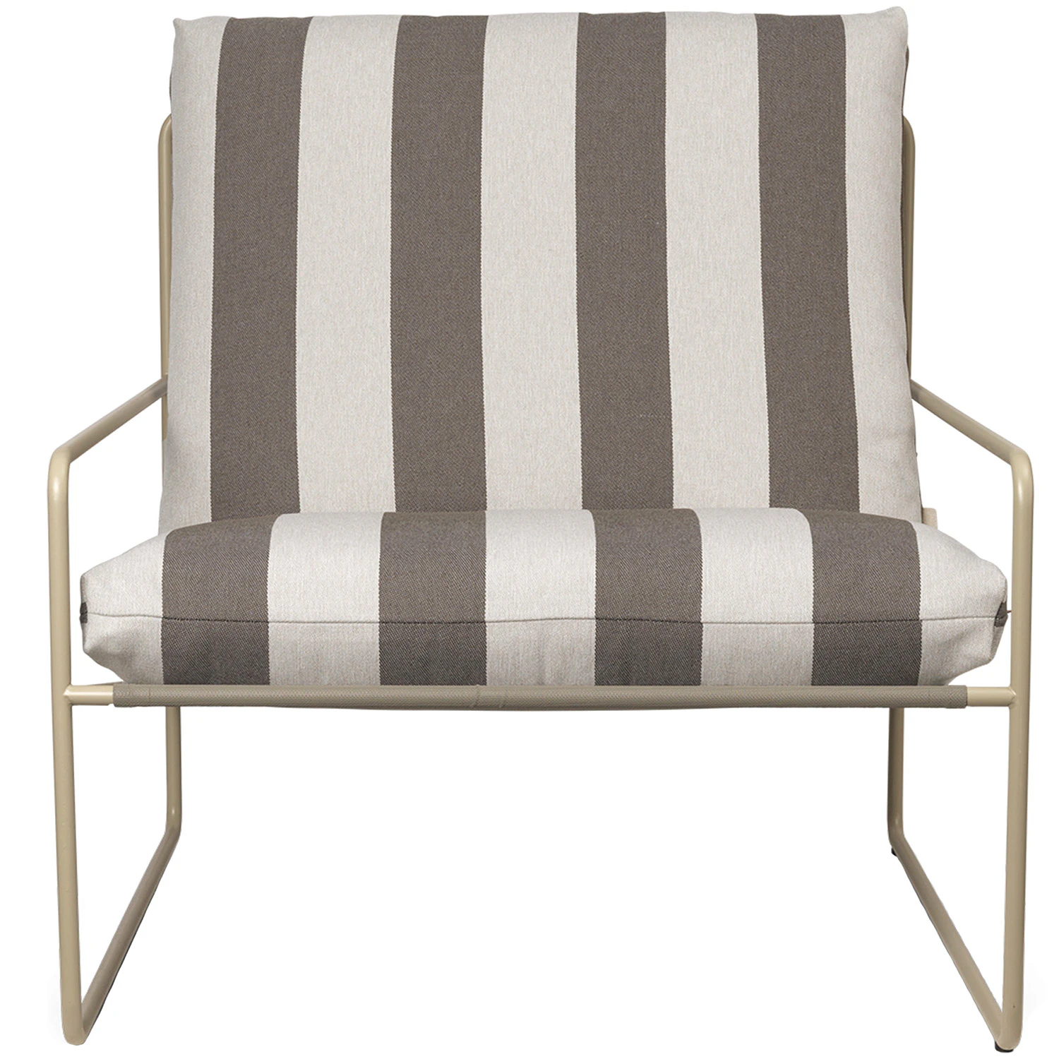 ferm living desert fåtölj kashmir / stripe - trädgårdsstolar stål striped