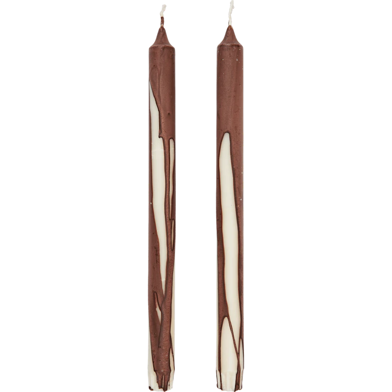 Dryp Ljus 30 cm 2-pack, Dark Chocolate