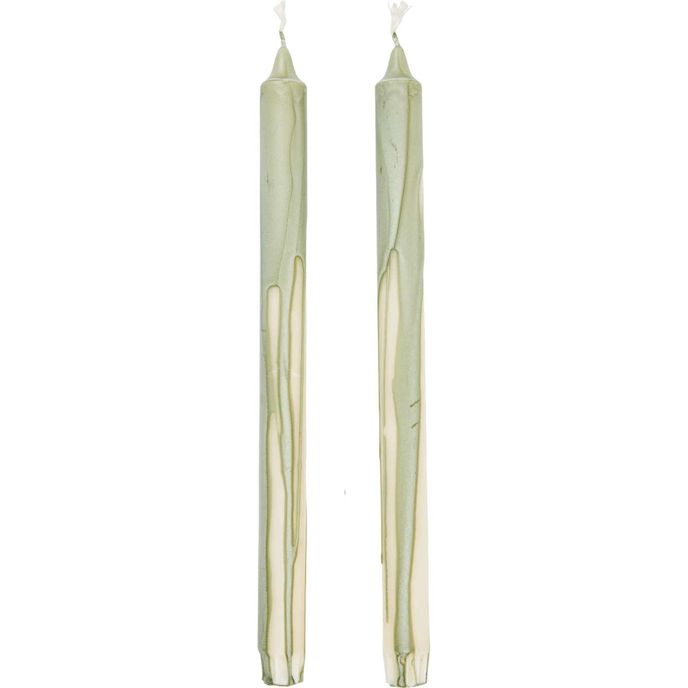 Ferm Living Dryp Ljus 30 Cm 2-pack - Ljus Stearin Tea Green
