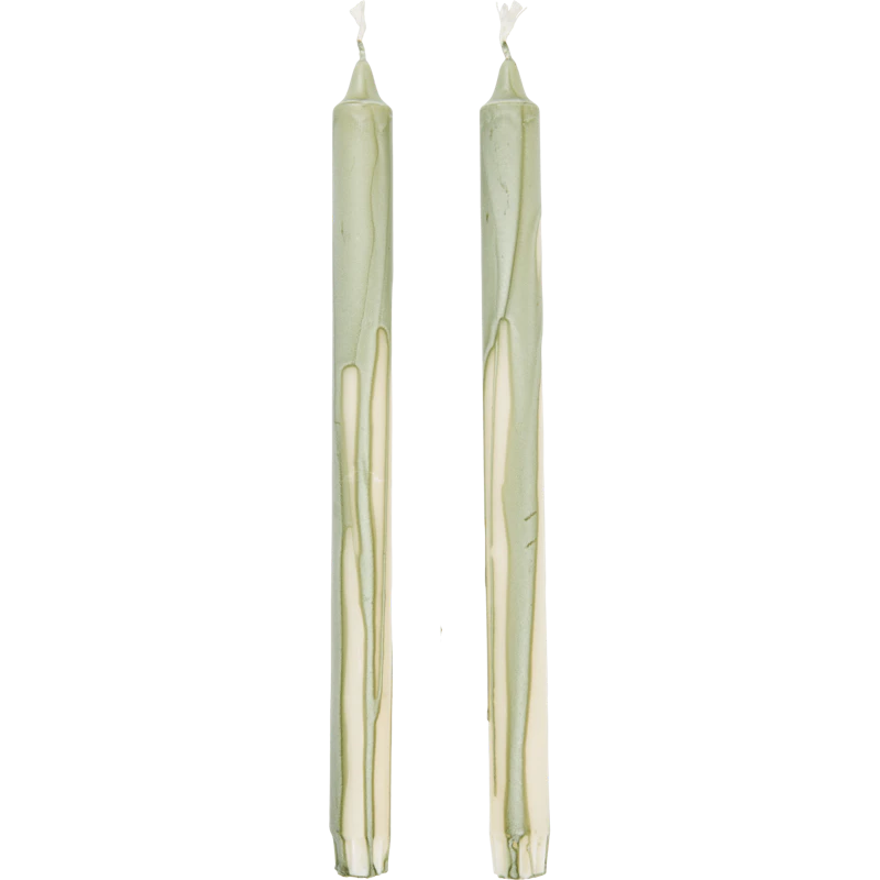 Dryp Ljus 30 cm 2-pack, Tea Green