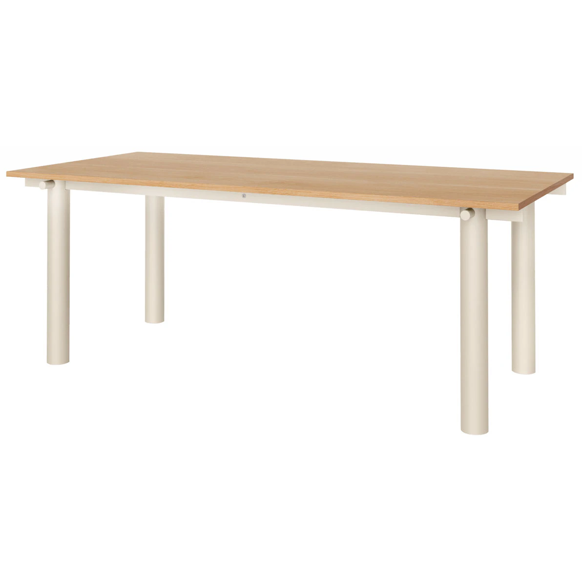 ferm living atura matbord 90x200 cm ljus kashmir / fanér - stål ek