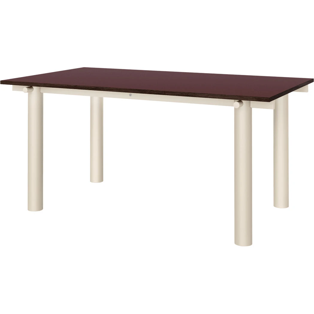 ferm living atura matbord 90x160 cm ljus kashmir / vinröd - stål cashmere