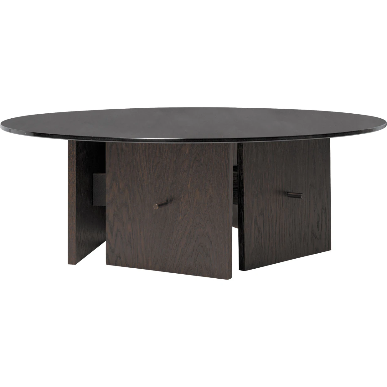 ferm living aukko soffbord tonat / mörkbetsad ek - soffbord glas mörk ek