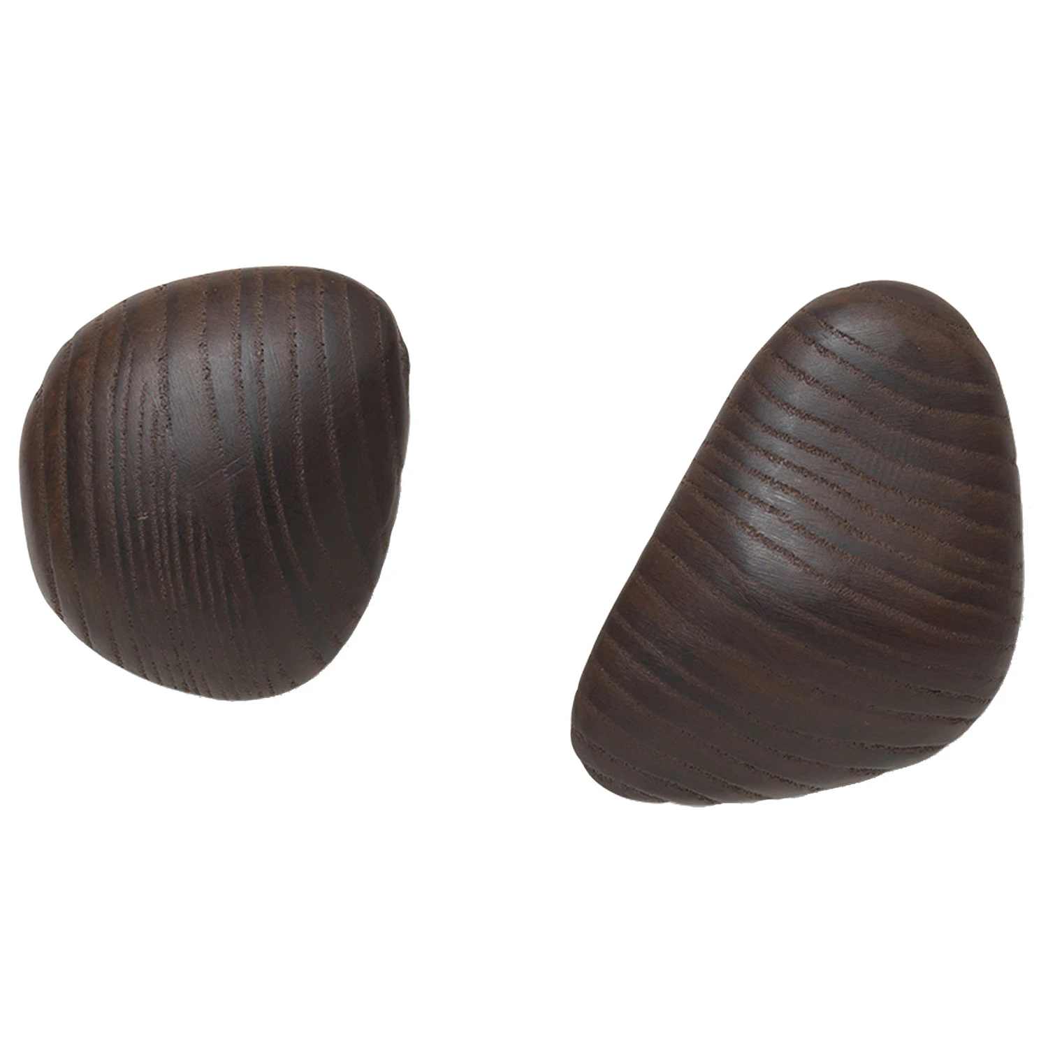 Ferm Living Cairn Hooks Set Of 2 Dark Brown - Krokar & galgar Ask Mörkbrun