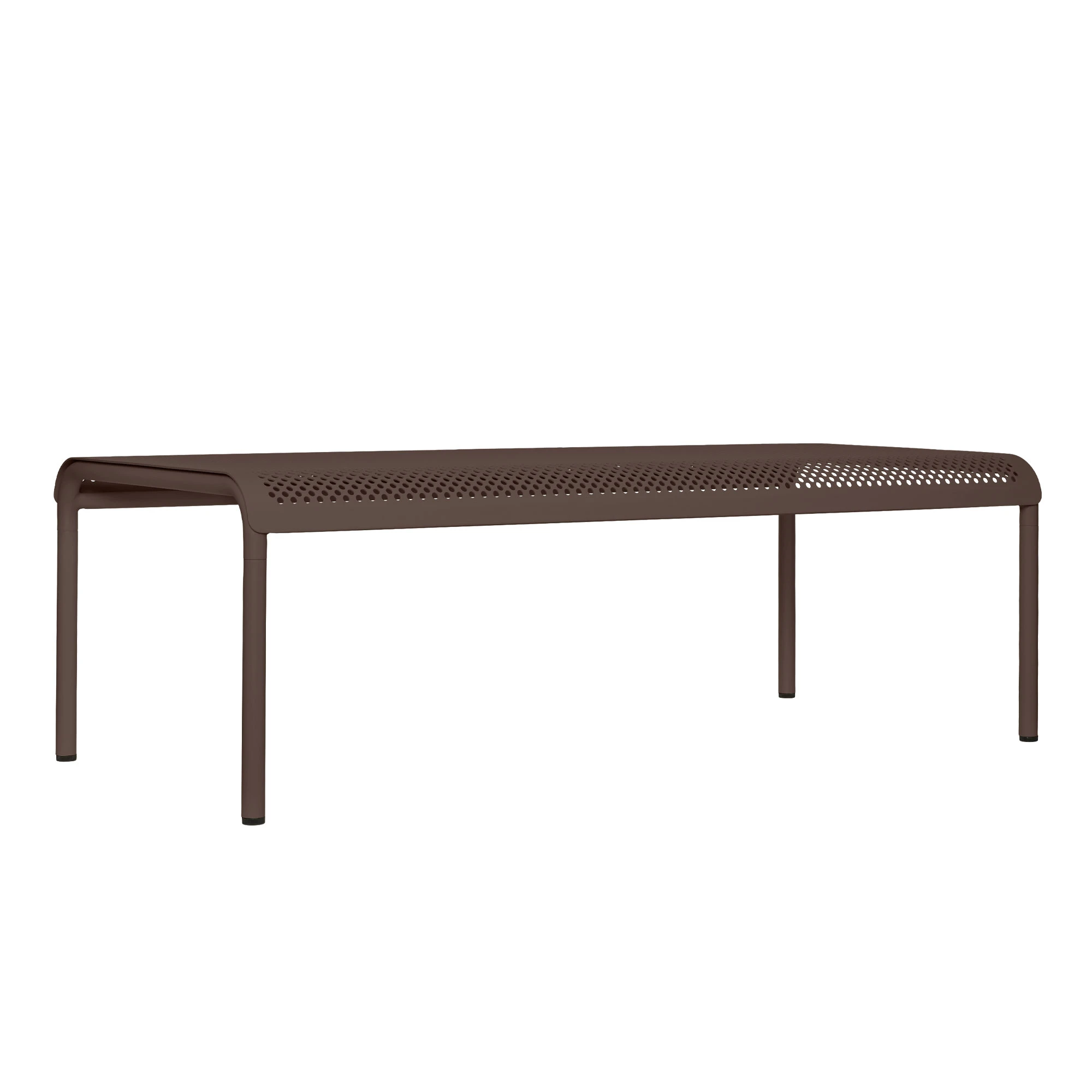 Ferm Living Dapple Soffbord 114x57 Cm - Sidobord & Sm&aring;bord Elektrogalvaniserat St&aring;l Dark Chocolate