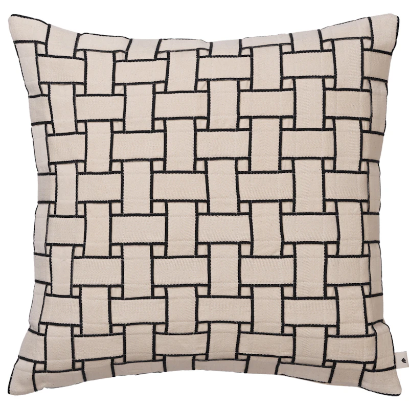 Lattice Kudde 50x50 cm, Off-white/Svart