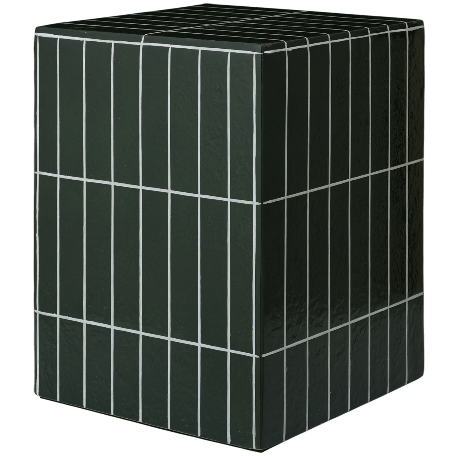 Ferm Living Pillar Sidobord 32x42 Cm - Sk&auml;nkar & sideboards Betong M&ouml;rkgr&ouml;n