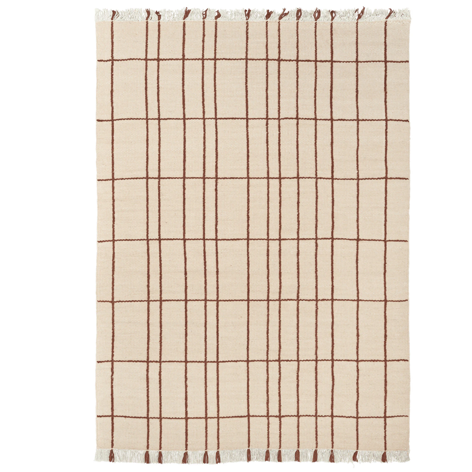 Ferm Living Sen Matta 140x200 Cm - Mönstrade mattor Ull Kastanj
