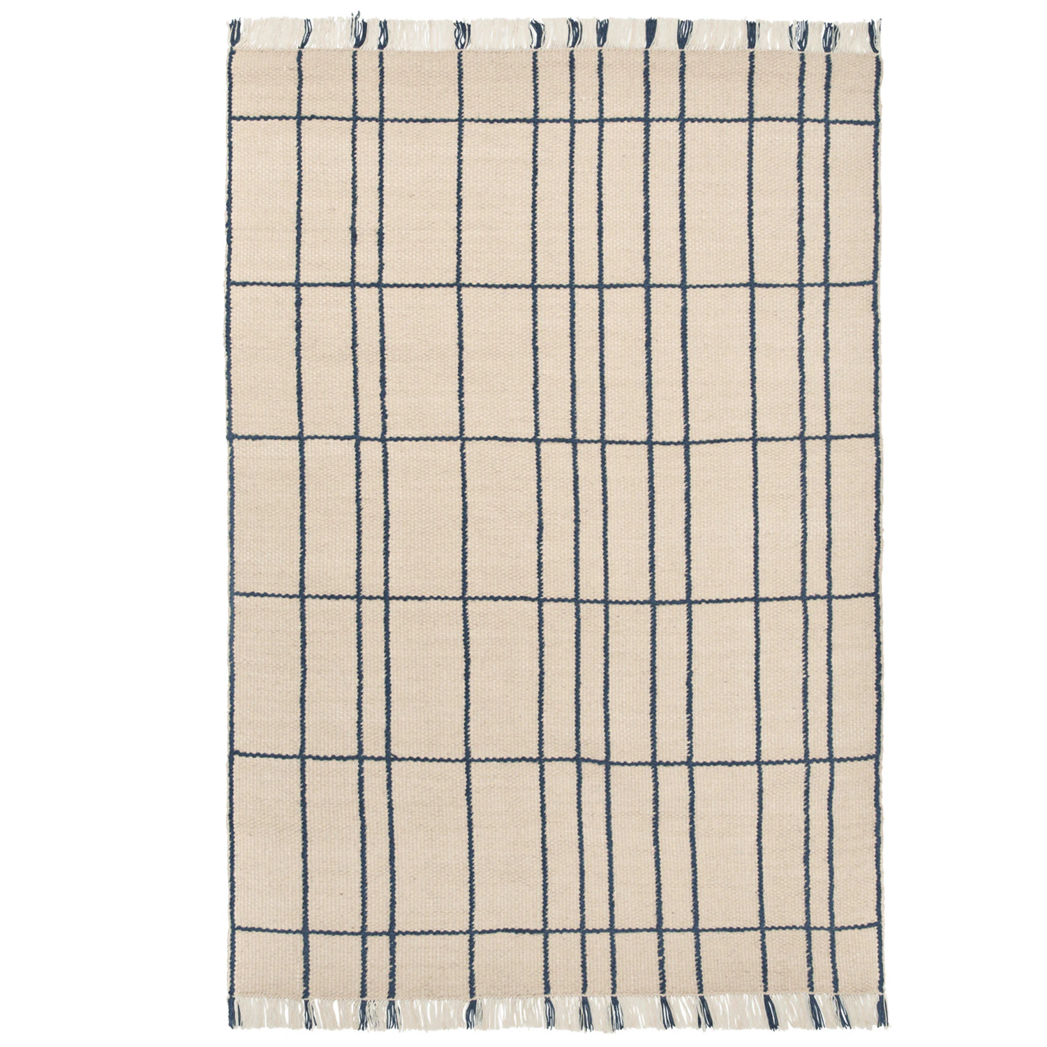 Ferm Living Sen Matta 170x240 Cm - Mönstrade mattor Ull Indigo