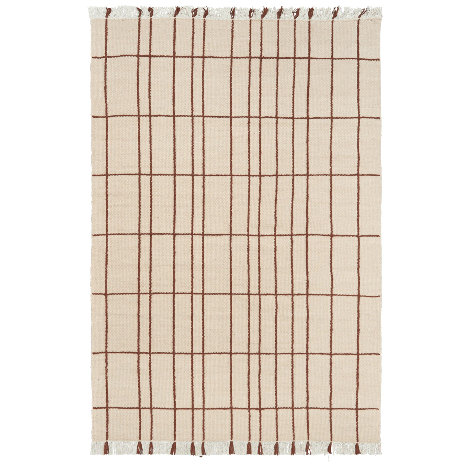 Ferm Living Sen Matta 170x240 Cm - Mönstrade mattor Ull Kastanj