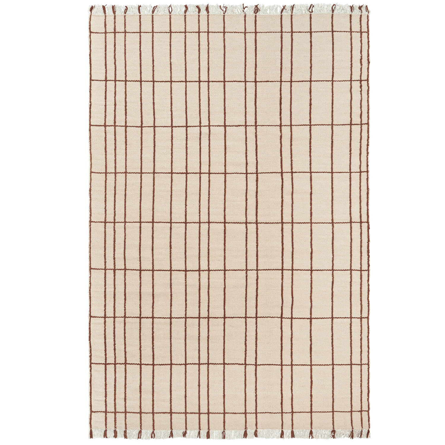 Ferm Living Sen Matta 200x300 Cm - Mönstrade mattor Ull Kastanj