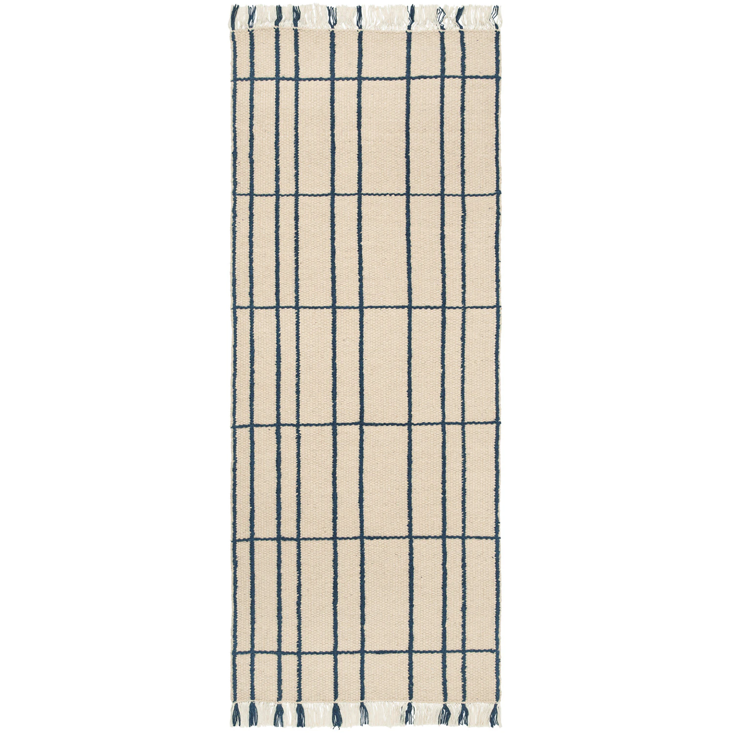 Ferm Living Sen Matta 80x200 Cm - Mönstrade mattor Ull Indigo