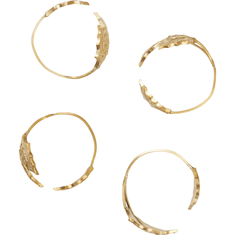 Holly Leaf Servettring 4-pack, Mässing