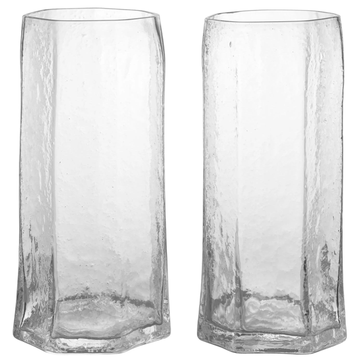 ferm living kiru glas 30 cl 2-pack - dricksglas återvunnet glas klar