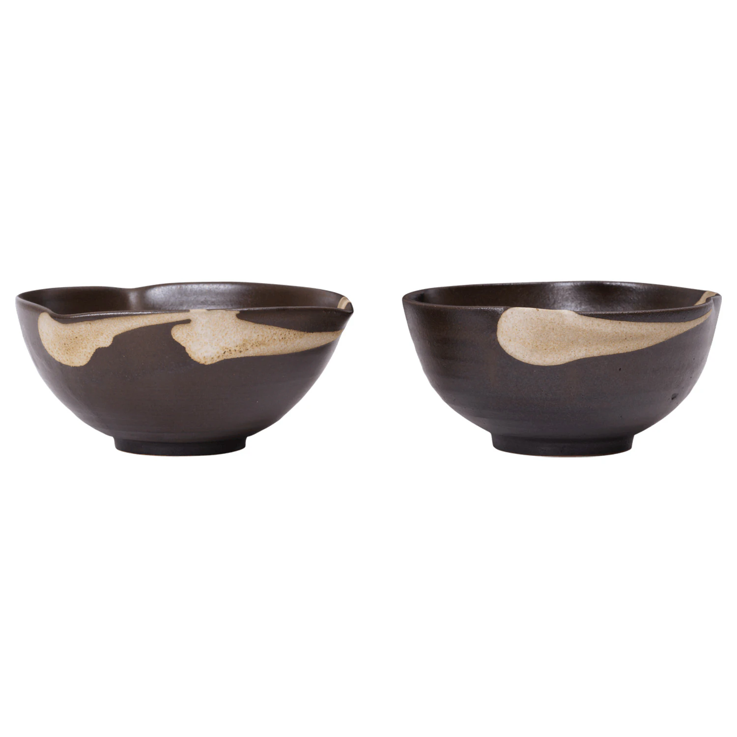 Ferm Living Koyo Sk&aring;l &Oslash;11.5 2-pack - Serveringssk&aring;lar Stengods M&ouml;rkbrun