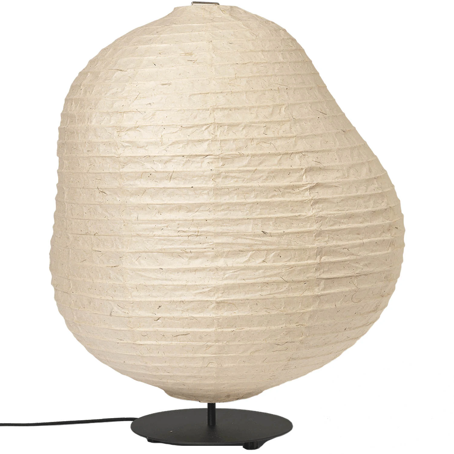 Ferm Living Kurbis Golvlampa &Oslash;60 Cm Natural/ Low - Golvlampor Rostfritt St&aring;l Svart