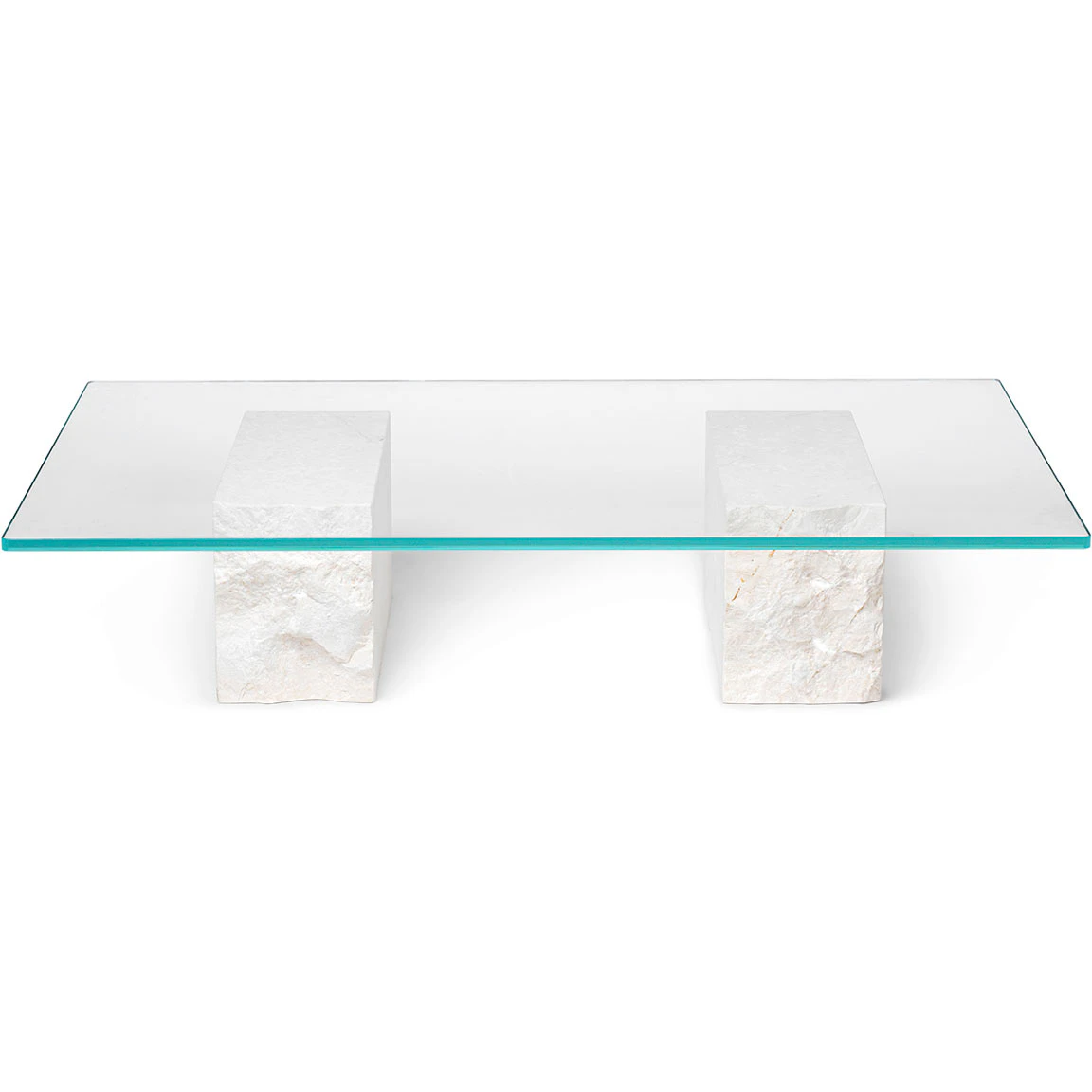 ferm living mineral soffbord 120x70 cm bianco curia marmor / - soffbord glas vit