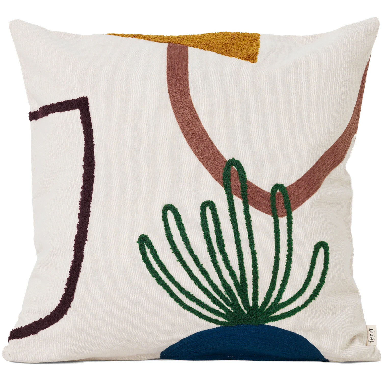 Ferm Living Mirage Kudde 50x50 Cm Island - Prydnadskuddar & Fodral Bomull Vit