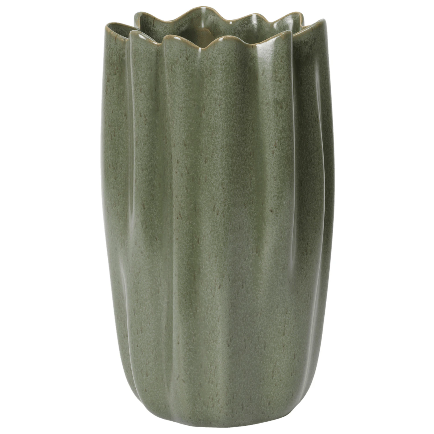Ferm Living Nium Vas 23 Cm - Vaser Stengods Dark sage