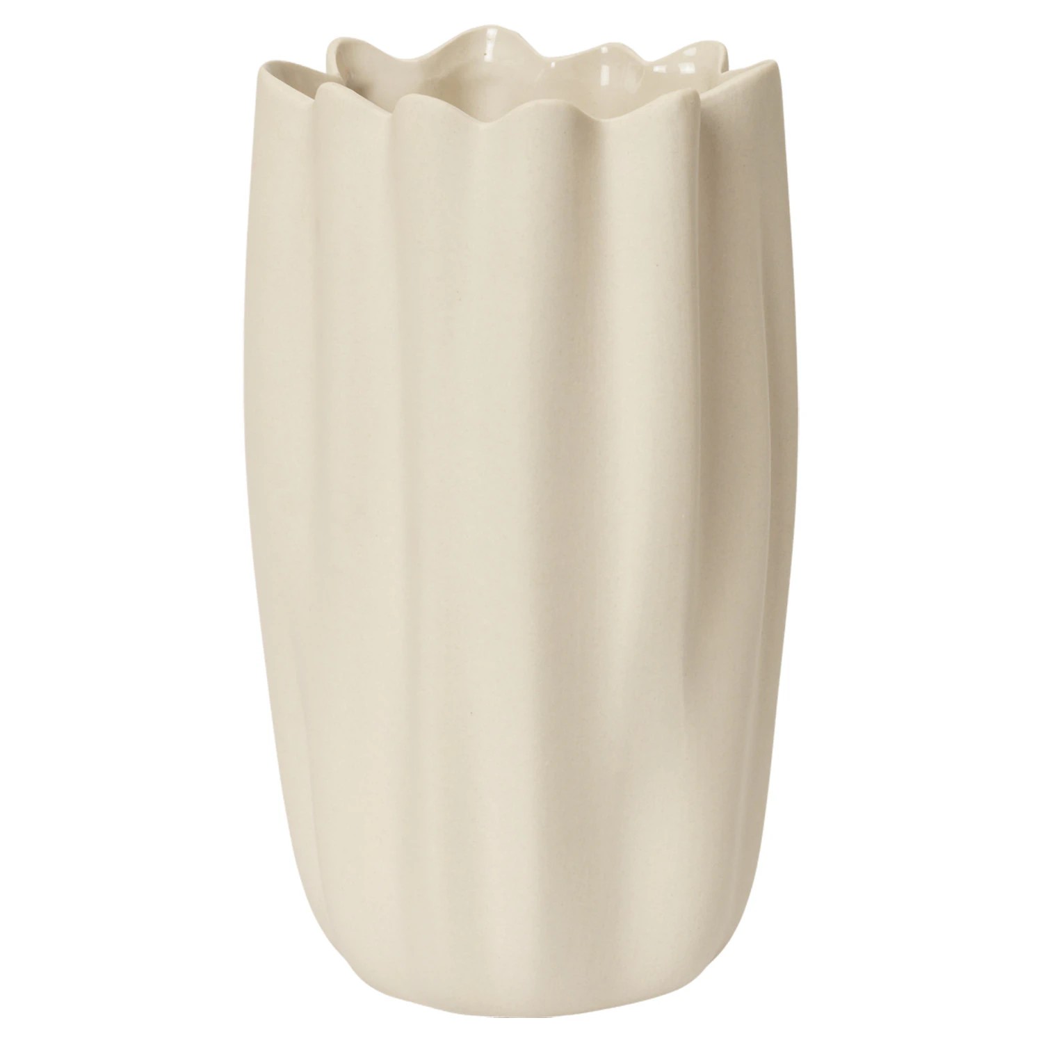 Ferm Living Nium Vas 23 Cm - Vaser Stengods Off-White