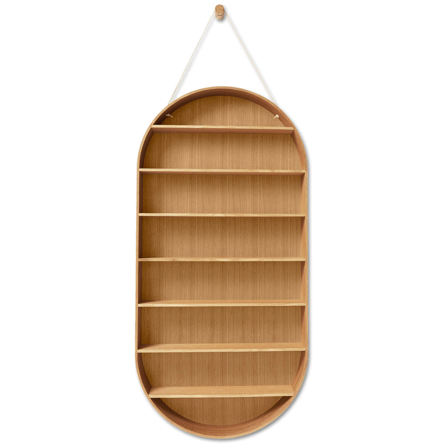 Ferm Living Oval Dorm Hylla 110 x 54 Cm Oiled Oak - Vägghyllor Ek Oljad Ek
