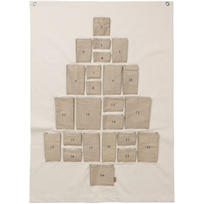 Pine Adventskalender Natur, 90x125 cm