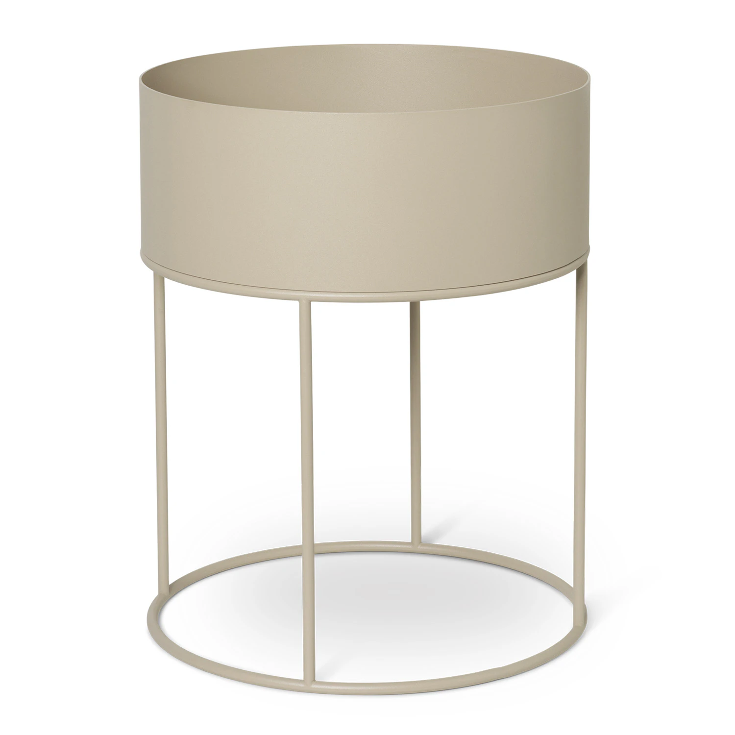 Ferm Living Plant Box Rund - Krukor Pulverlackerad Metall Cashmere