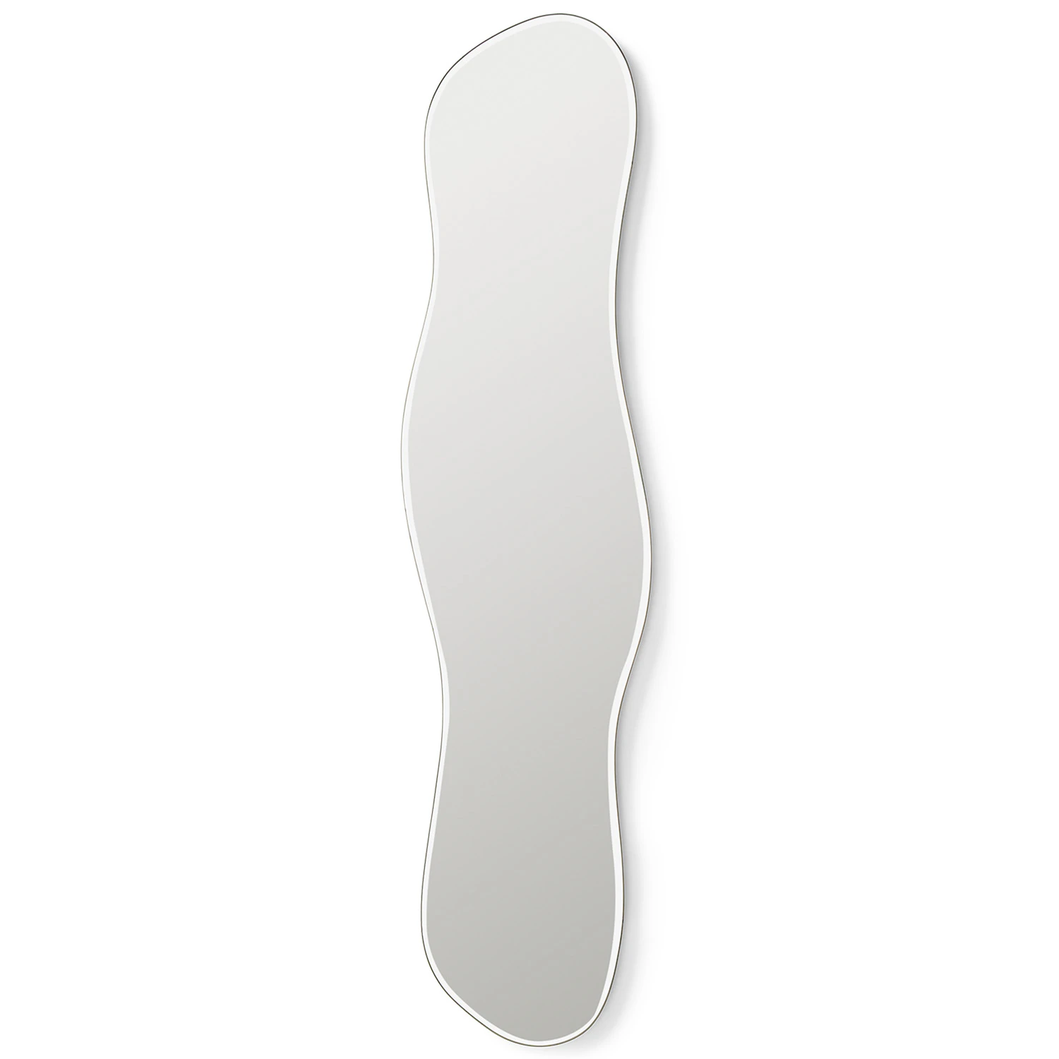 Ferm Living Pond Spegel 164,8x40 Cm - Väggspeglar Glas Dark Chrome