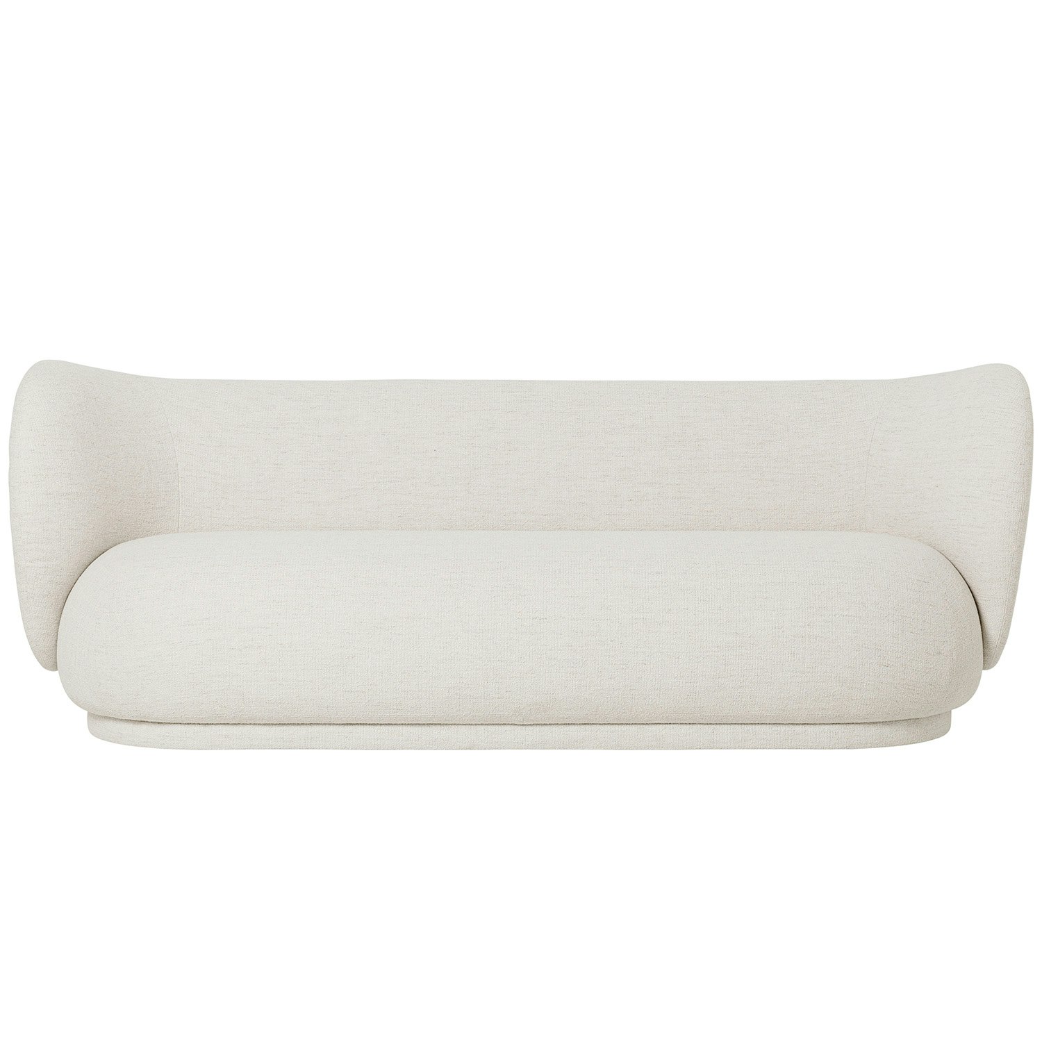 ferm living rico boucle 3-sitssoffa - 3-sitssoffor bouclé off-white