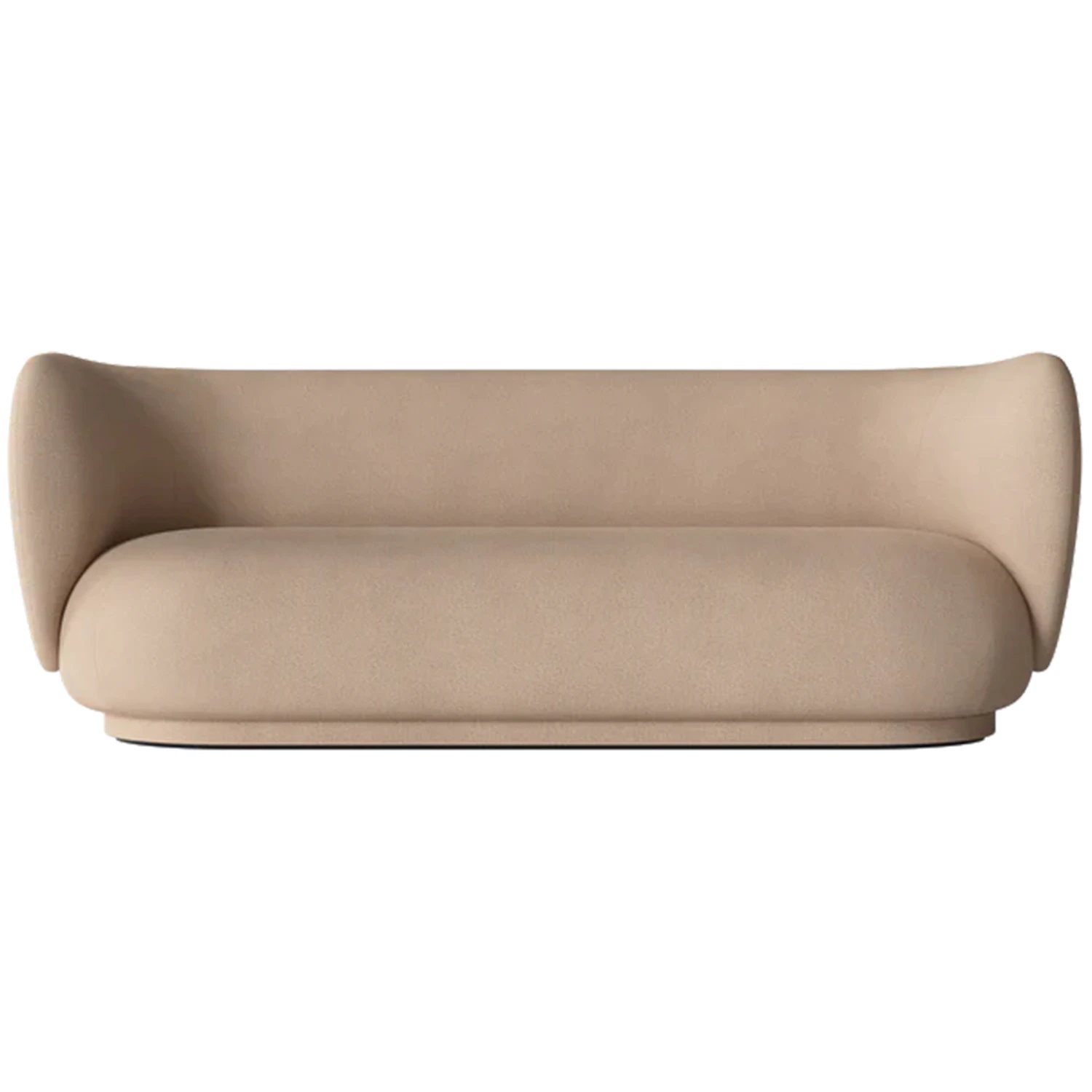 ferm living rico brushed 3-sitssoffa - 3-sitssoffor polyester sand