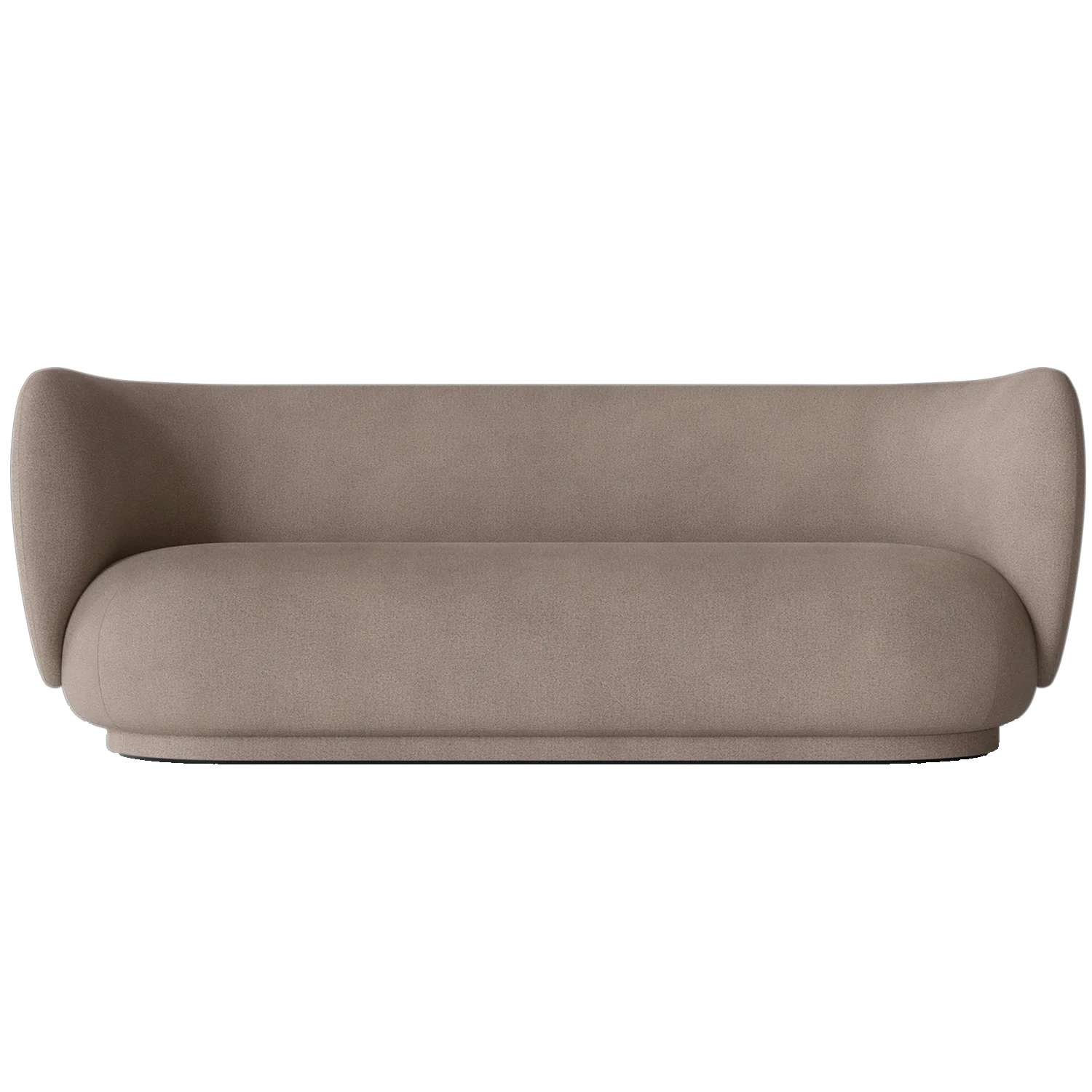 ferm living rico brushed 3-sitssoffa - 3-sitssoffor polyester varmgrå