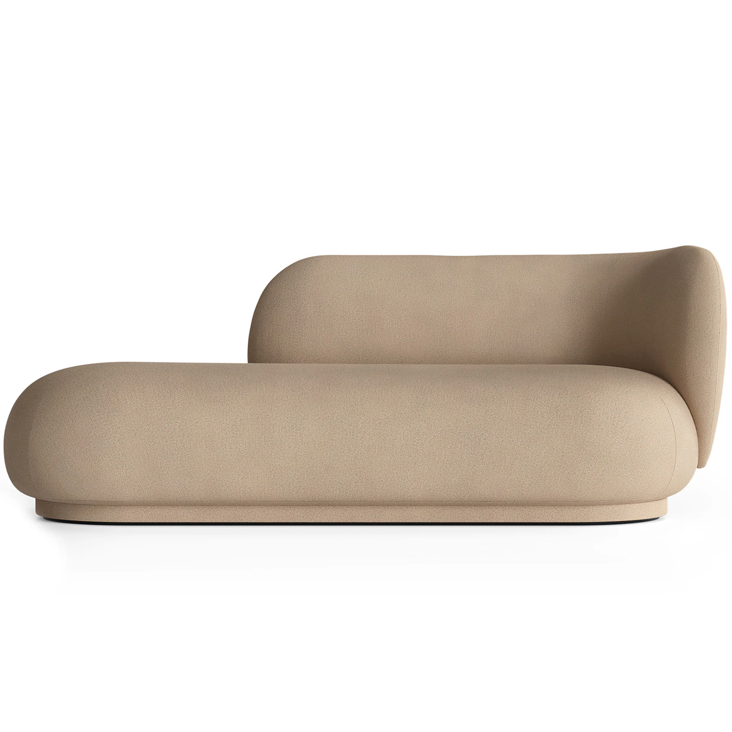 ferm living rico brushed divan höger - hörnsoffor & divansoffor polyester sand