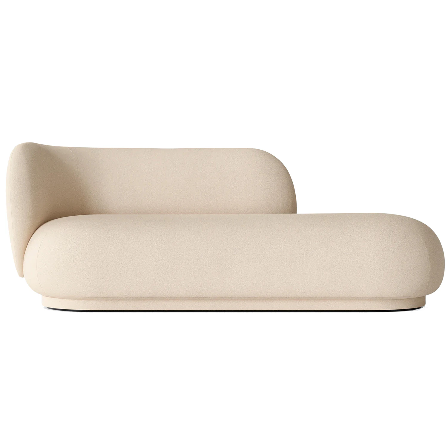 ferm living rico brushed divan vänster - hörnsoffor & divansoffor polyester off-white