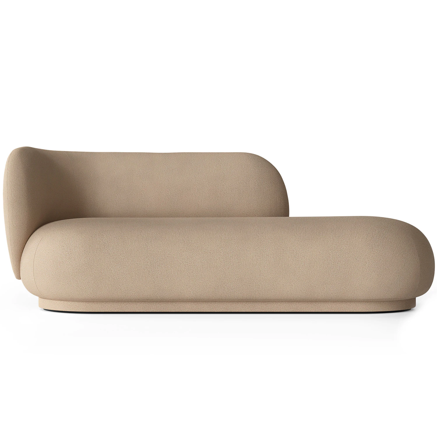 ferm living rico brushed divan vänster - hörnsoffor & divansoffor polyester sand