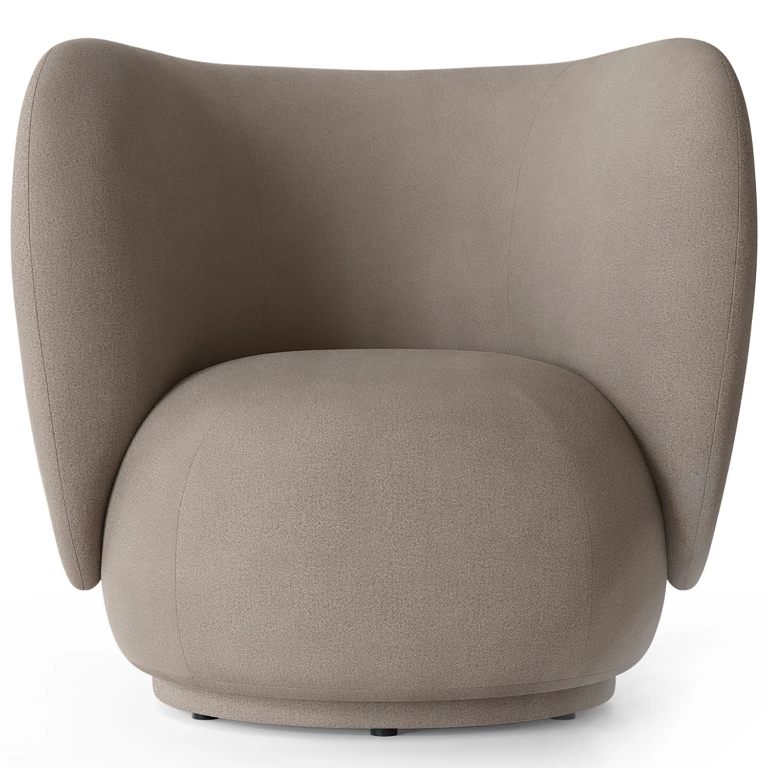 ferm living rico brushed loungestol - bouclé varmgrå