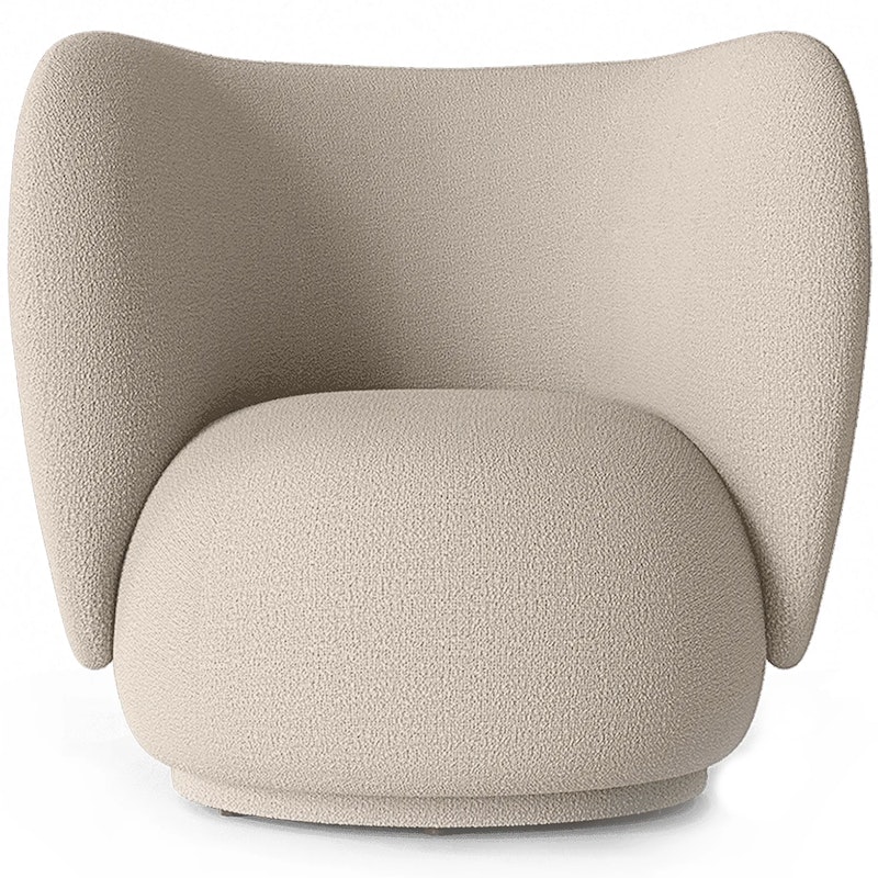 Rico Wool Bouclé Loungestol, Natur