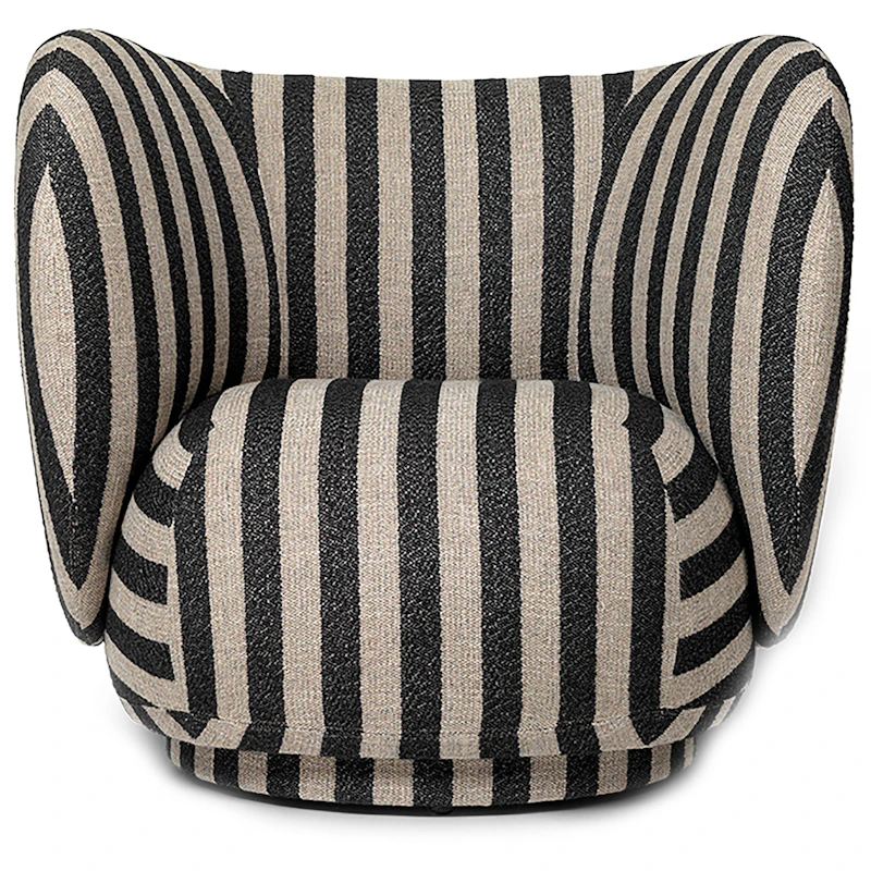 Rico Loungefåtölj Louisiana, Sand / Svart