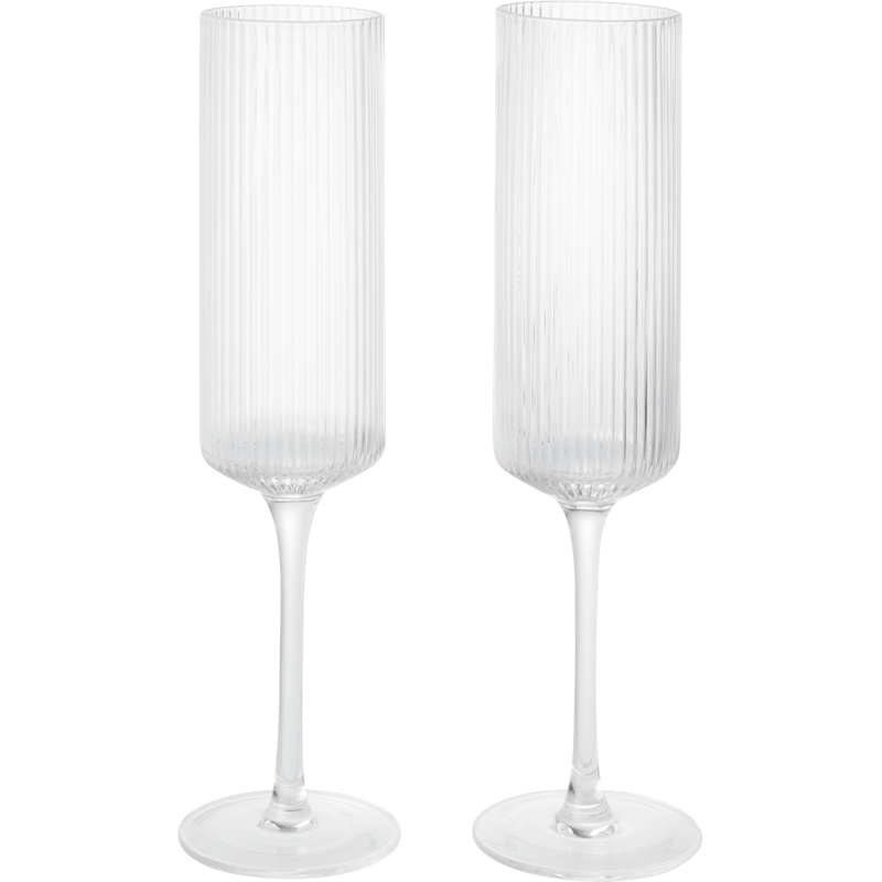 Ripple Champagneglas 2-pack, Klar