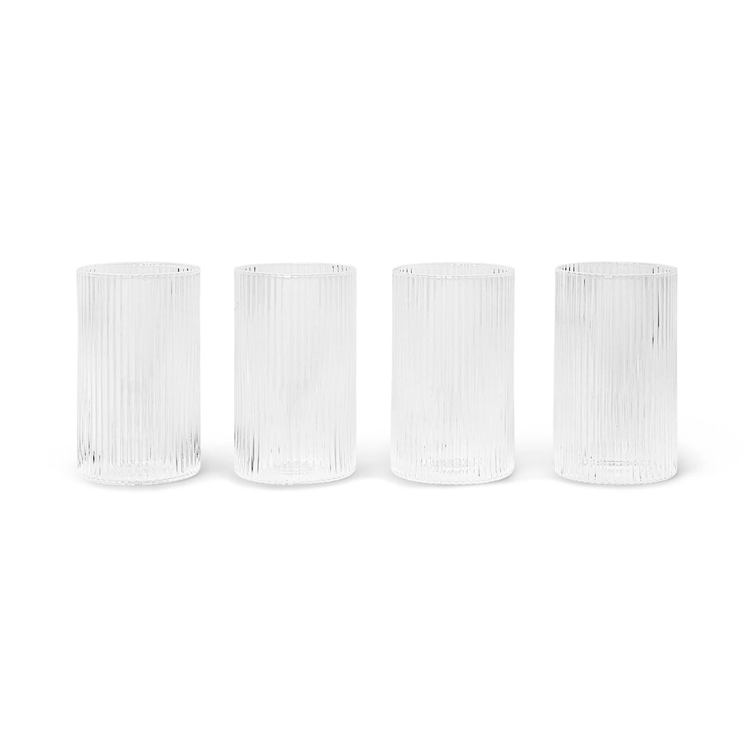 ferm living ripple dricksglas 14 cl 4-pack - dricksglas munblåst glas klar
