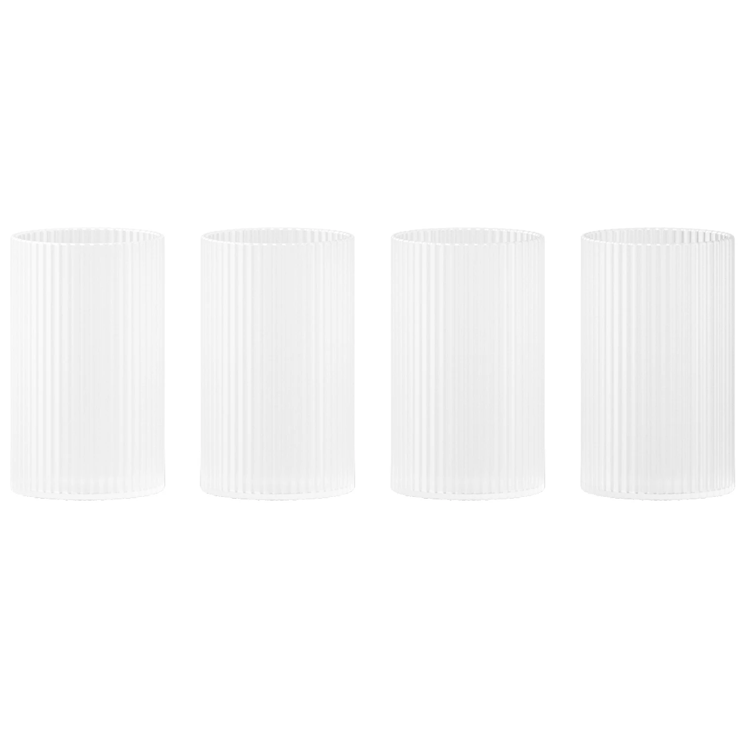 ferm living ripple dricksglas 14 cl 4-pack frosted - dricksglas munblåst glas frostad