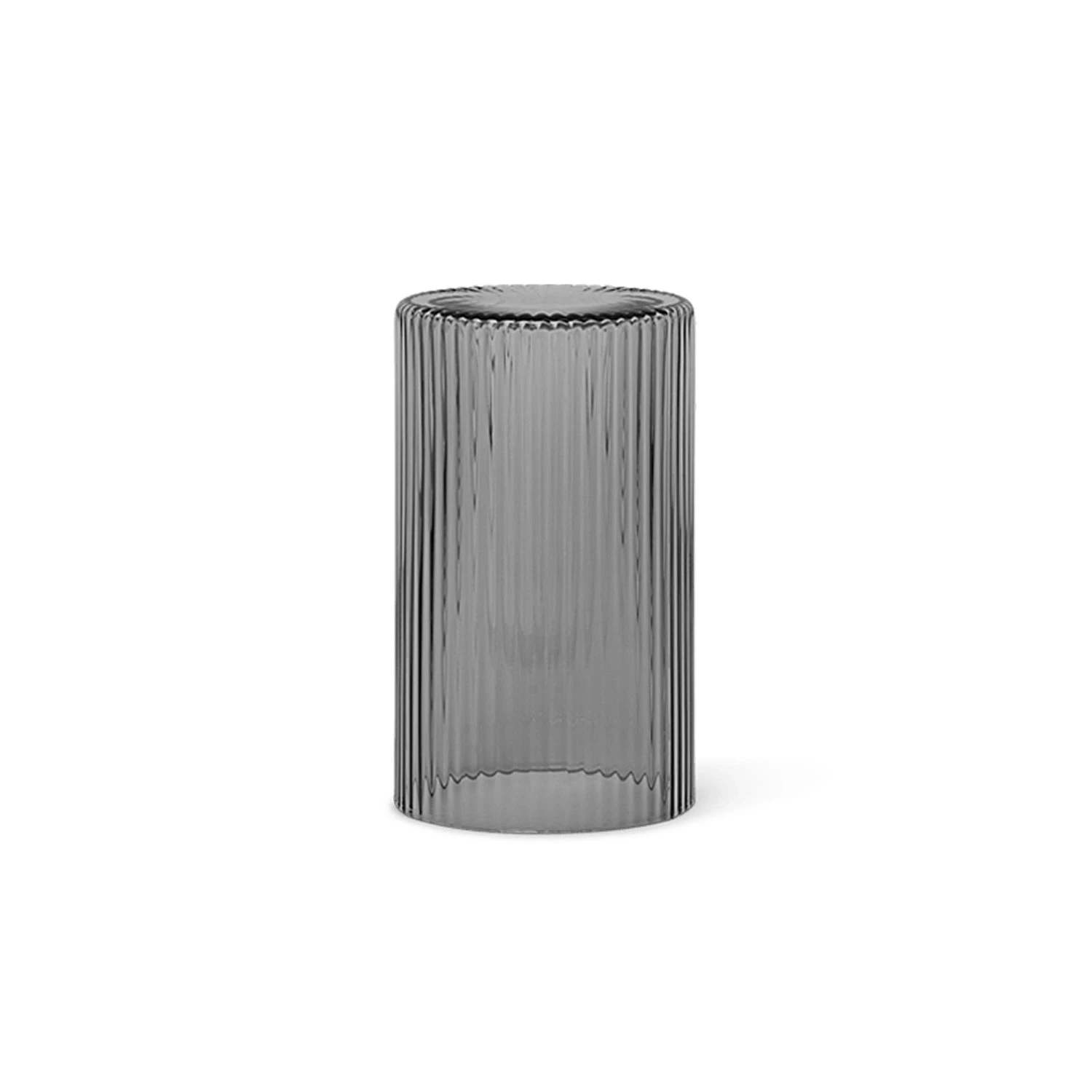 ferm living ripple dricksglas / lock 14 cl - dricksglas munblåst glas rökgrå