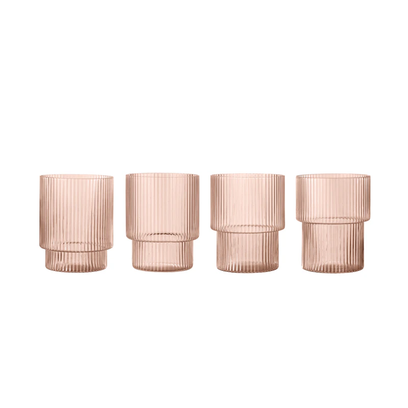 Ripple Glas 4-pack, Blush